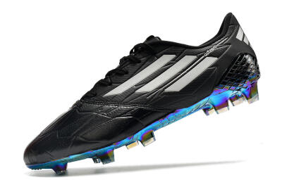 Men's Adidas F50 Adizero Ghosted FG Firm Ground Low-Tops Football Boots - Black/White/Gold
