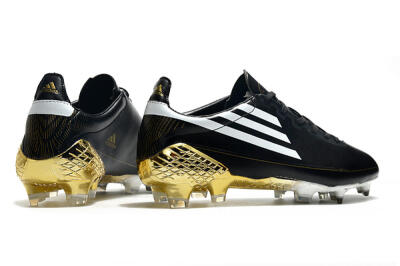 Men's Adidas F50 Adizero Ghosted FG Firm Ground Low-Tops Football Boots - Black/White/Gold