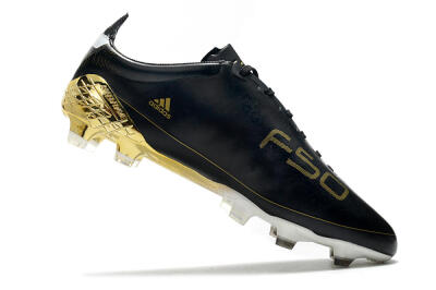 Men's Adidas F50 Adizero Ghosted FG Firm Ground Low-Tops Football Boots - Black/White/Gold