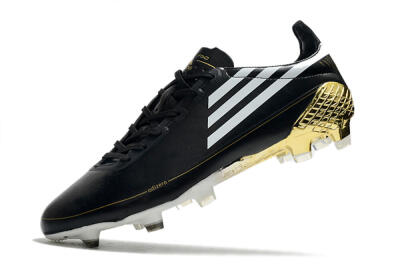 Men's Adidas F50 Adizero Ghosted FG Firm Ground Low-Tops Football Boots - Black/White/Gold