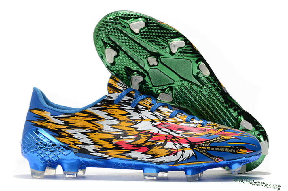 Men's Adidas F50 Adizero Ghosted FG Firm Ground Low-Tops Football Boots - Green/Pink/Yellow 2