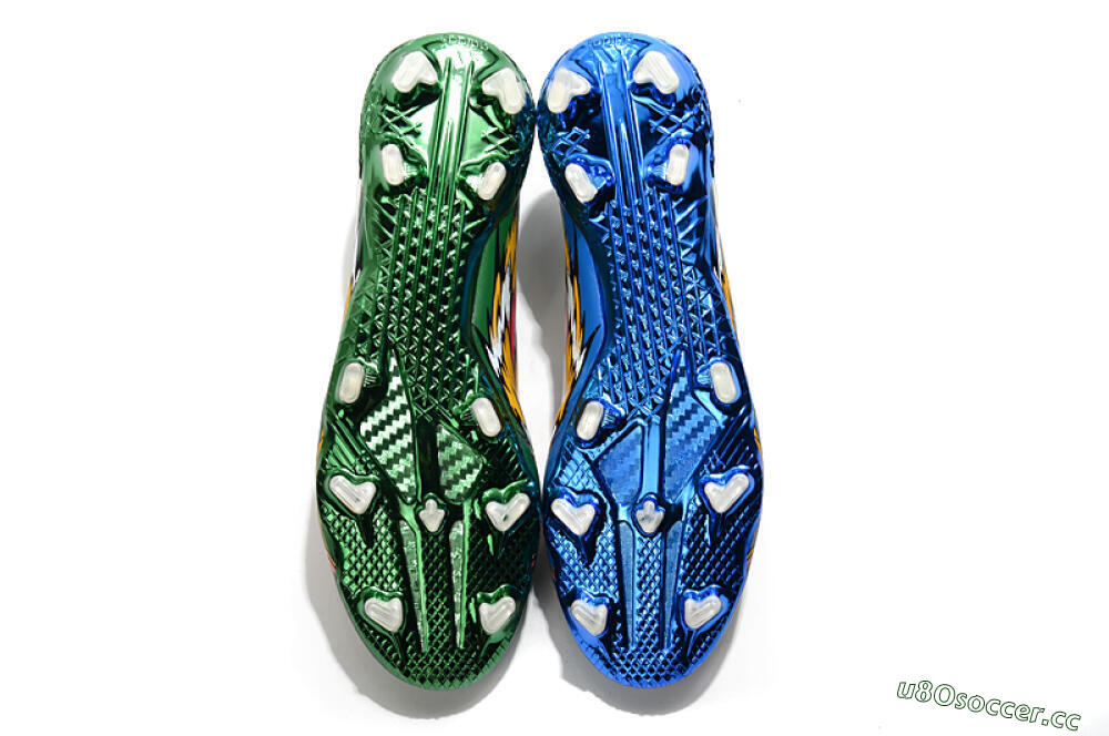 Men's Adidas F50 Adizero Ghosted FG Firm Ground Low-Tops Football Boots - Green/Pink/Yellow 6