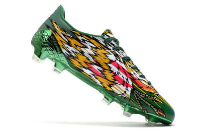 Men's Adidas F50 Adizero Ghosted FG Firm Ground Low-Tops Football Boots - Green/Pink/Yellow