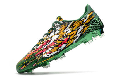 Men's Adidas F50 Adizero Ghosted FG Firm Ground Low-Tops Football Boots - Green/Pink/Yellow