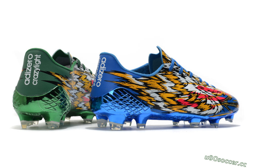 Men's Adidas F50 Adizero Ghosted FG Firm Ground Low-Tops Football Boots - Green/Pink/Yellow 7