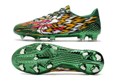 Men's Adidas F50 Adizero Ghosted FG Firm Ground Low-Tops Football Boots - Green/Pink/Yellow