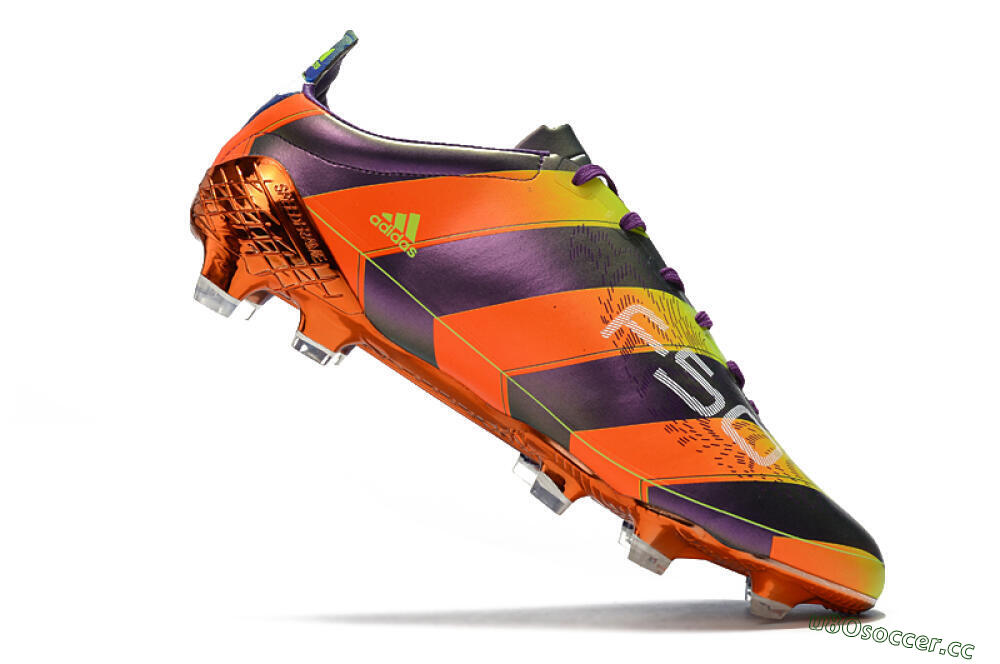 Men's Adidas F50 Adizero Ghosted FG Firm Ground Low-Tops Football Boots - Purple/Blue/Yellow 4