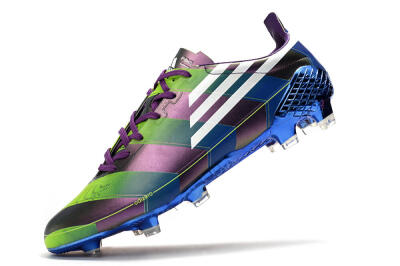 Men's Adidas F50 Adizero Ghosted FG Firm Ground Low-Tops Football Boots - Purple/Blue/Yellow