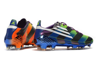 Men's Adidas F50 Adizero Ghosted FG Firm Ground Low-Tops Football Boots - Purple/Blue/Yellow