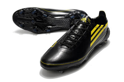 Men's Adidas F50 Adizero Ghosted FG Firm Ground Low-Tops Football Boots - Black/Yellow