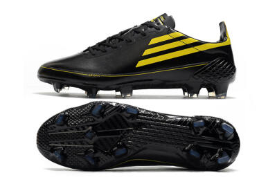Men's Adidas F50 Adizero Ghosted FG Firm Ground Low-Tops Football Boots - Black/Yellow