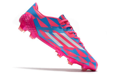Men's Adidas F50 Adizero Ghosted FG Firm Ground Low-Tops Football Boots - Pink/White/Blue