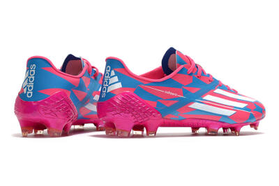 Men's Adidas F50 Adizero Ghosted FG Firm Ground Low-Tops Football Boots - Pink/White/Blue