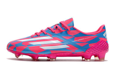 Men's Adidas F50 Adizero Ghosted FG Firm Ground Low-Tops Football Boots - Pink/White/Blue