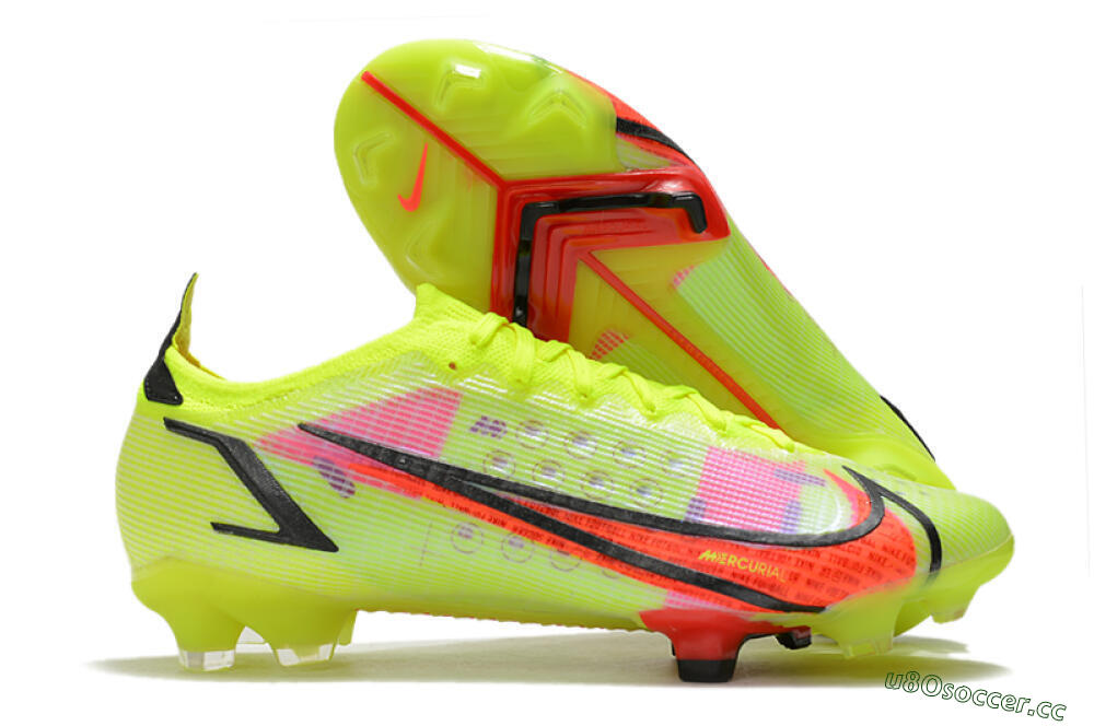 Men's Nike Mercurial Vapor 14 Elite FG Firm Ground Low-Tops Football Boots - Yellow/Red/Black 2