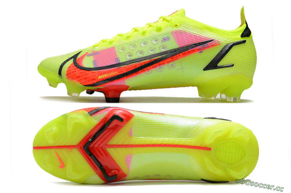 Men's Nike Mercurial Vapor 14 Elite FG Firm Ground Low-Tops Football Boots - Yellow/Red/Black 1