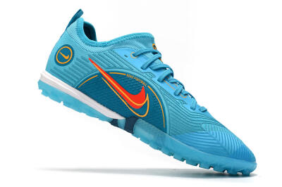 Men's Nike Mercurial Vapor 14 Pro TF Artificial Turf Low-Tops Football Shoes - Jade/Yellow/Red