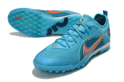 Men's Nike Mercurial Vapor 14 Pro TF Artificial Turf Low-Tops Football Shoes - Jade/Yellow/Red