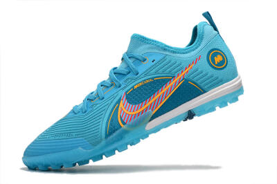 Men's Nike Mercurial Vapor 14 Pro TF Artificial Turf Low-Tops Football Shoes - Jade/Yellow/Red