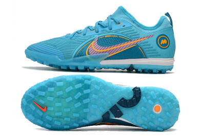 Men's Nike Mercurial Vapor 14 Pro TF Artificial Turf Low-Tops Football Shoes - Jade/Yellow/Red