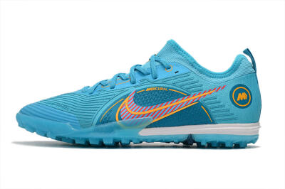 Men's Nike Mercurial Vapor 14 Pro TF Artificial Turf Low-Tops Football Shoes - Jade/Yellow/Red