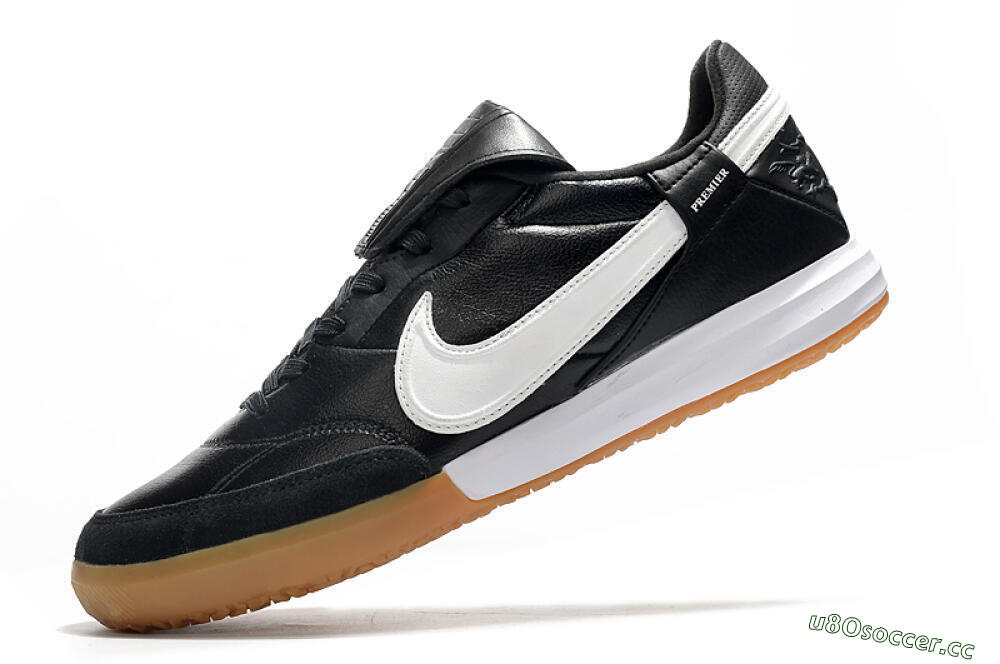 Men's Nike The Premier 3 IC Indoor & Futsal Low-Tops Football Shoes - Black/White/Brown 5