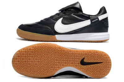 Men's Nike The Premier 3 IC Indoor & Futsal Low-Tops Football Shoes - Black/White/Brown