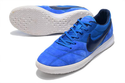 Men's Nike Premier 2 Sala IC Indoor & Futsal Low-Tops Football Shoes - Blue/White