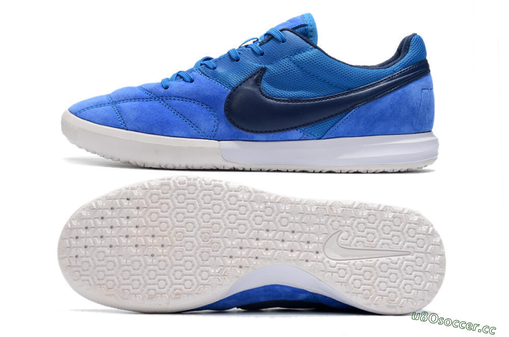 Men's Nike Premier 2 Sala IC Indoor & Futsal Low-Tops Football Shoes - Blue/White 1