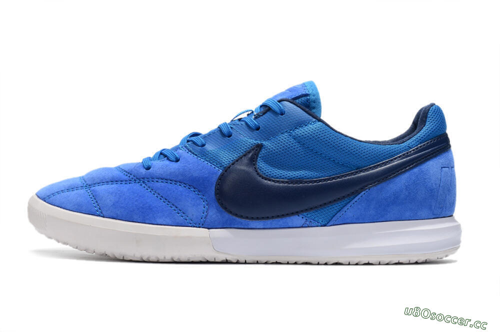 Men's Nike Premier 2 Sala IC Indoor & Futsal Low-Tops Football Shoes - Blue/White 0