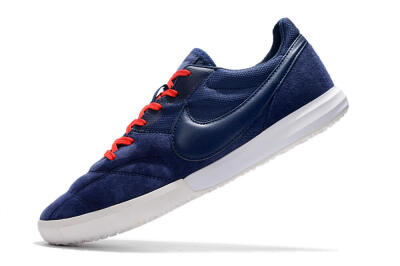 Men's Nike Premier 2 Sala IC Indoor & Futsal Low-Tops Football Shoes - Blue/Red/White