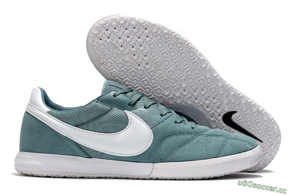 Men's Nike Premier 2 Sala IC Indoor & Futsal Low-Tops Football Shoes - Blue/White/Black 2