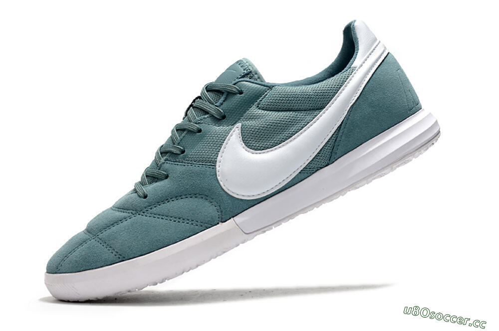Men's Nike Premier 2 Sala IC Indoor & Futsal Low-Tops Football Shoes - Blue/White/Black 5