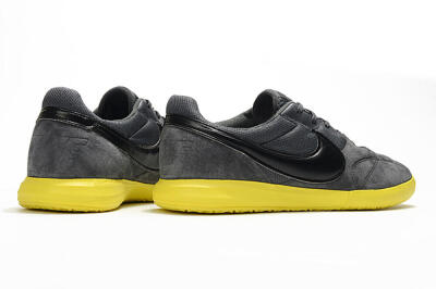 Men's Nike Premier 2 Sala IC Indoor & Futsal Low-Tops Football Shoes - Grey/Black/Yellow