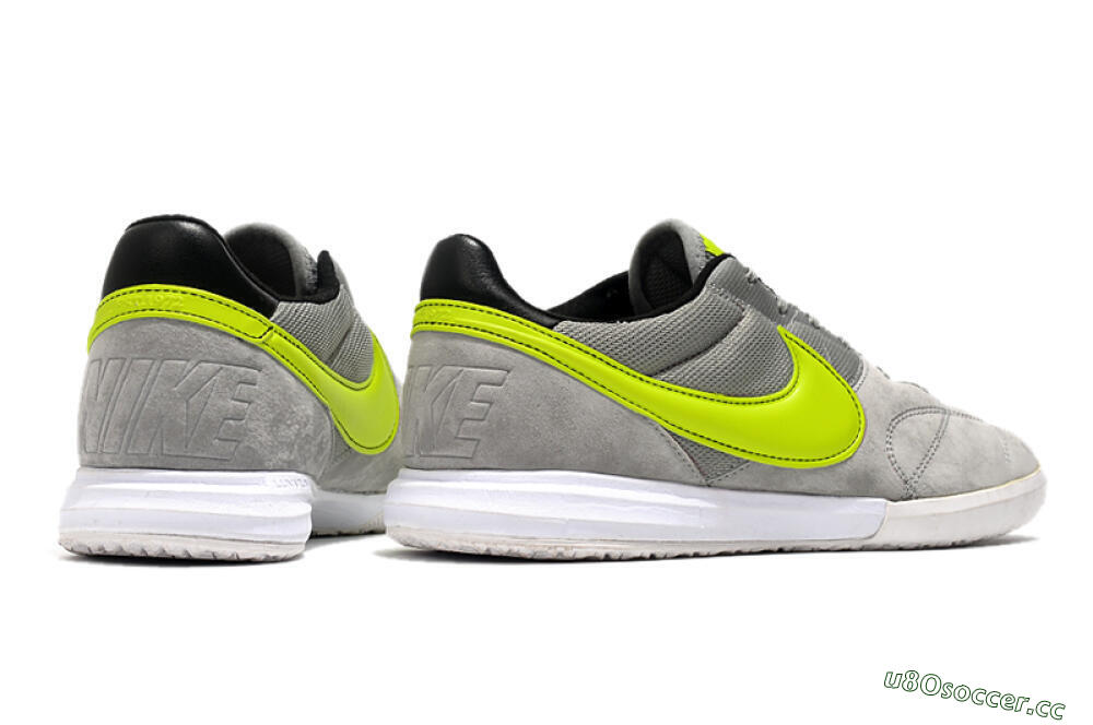 Men's Nike Premier 2 Sala IC Indoor & Futsal Low-Tops Football Shoes - Grey/Yellow/Black 6