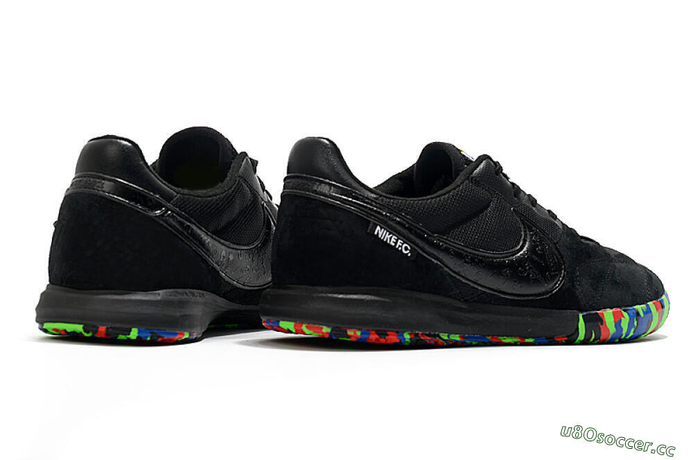Men's Nike Premier 2 Sala IC Indoor & Futsal Low-Tops Football Shoes - Black/Red/Green/Blue 6
