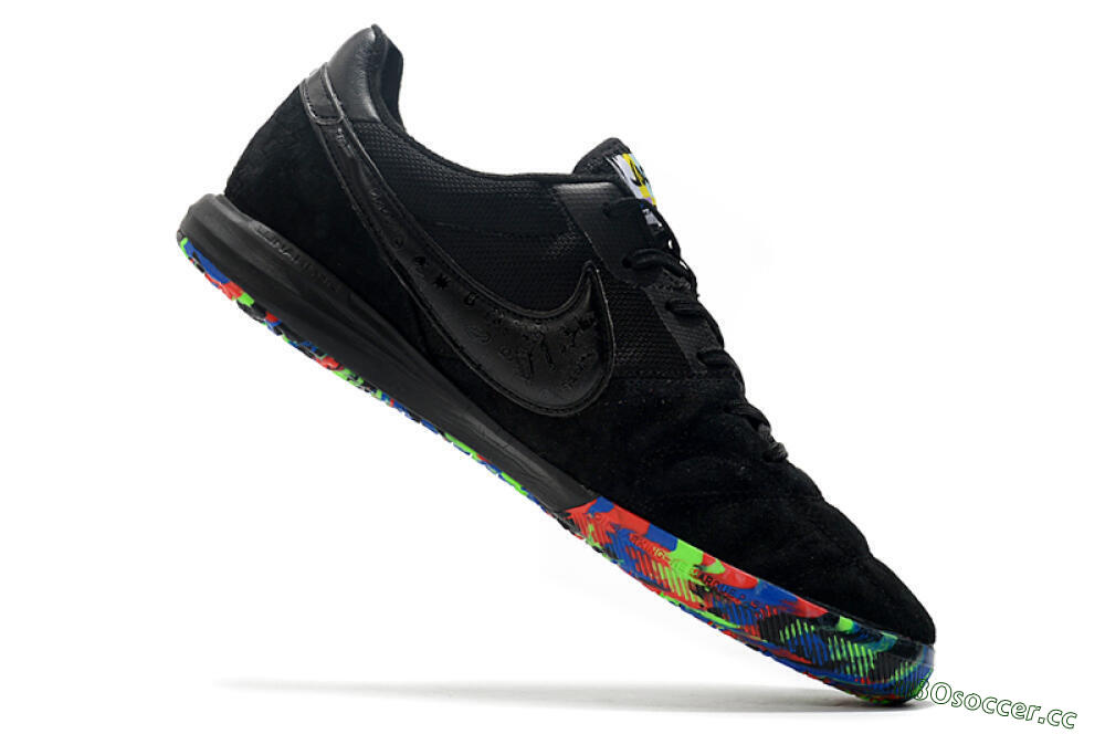 Men's Nike Premier 2 Sala IC Indoor & Futsal Low-Tops Football Shoes - Black/Red/Green/Blue 4