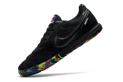 Men's Nike Premier 2 Sala IC Indoor & Futsal Low-Tops Football Shoes - Black/Red/Green/Blue