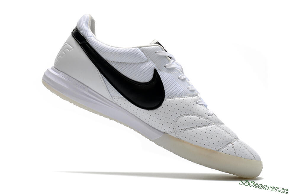 Men's Nike Premier 2 Sala IC Indoor & Futsal Low-Tops Football Shoes - White/Black 4