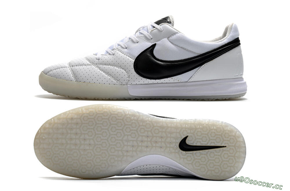 Men's Nike Premier 2 Sala IC Indoor & Futsal Low-Tops Football Shoes - White/Black 1