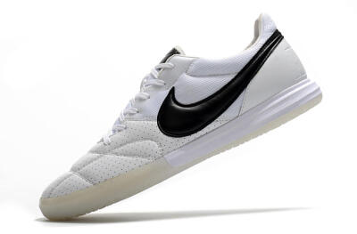 Men's Nike Premier 2 Sala IC Indoor & Futsal Low-Tops Football Shoes - White/Black