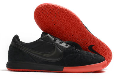 Men's Nike Premier 2 Sala IC Indoor & Futsal Low-Tops Football Shoes - Black/Red