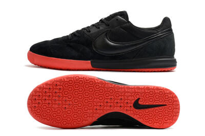 Men's Nike Premier 2 Sala IC Indoor & Futsal Low-Tops Football Shoes - Black/Red