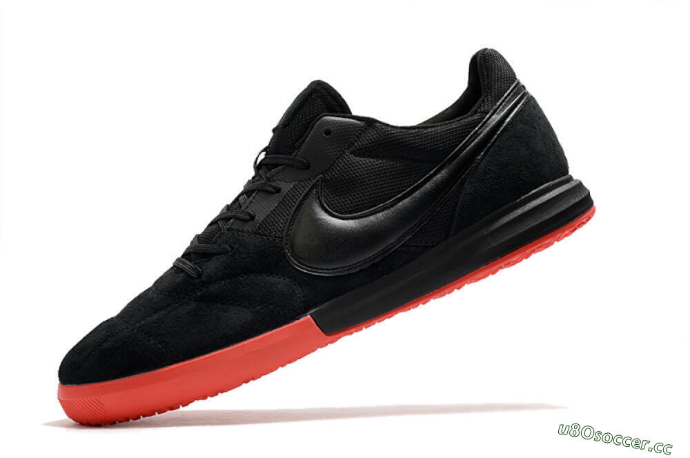 Men's Nike Premier 2 Sala IC Indoor & Futsal Low-Tops Football Shoes - Black/Red 5