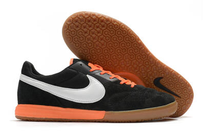 Men's Nike Premier 2 Sala IC Indoor & Futsal Low-Tops Football Shoes - Black/White/Brown