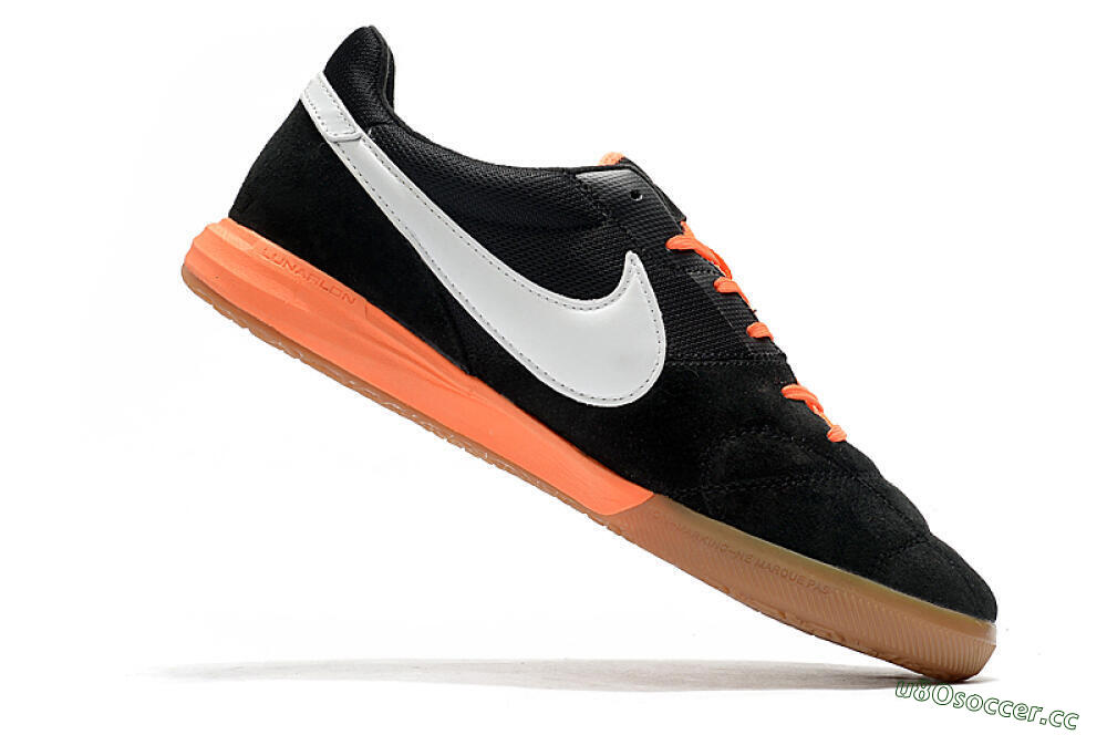 Men's Nike Premier 2 Sala IC Indoor & Futsal Low-Tops Football Shoes - Black/White/Brown 4