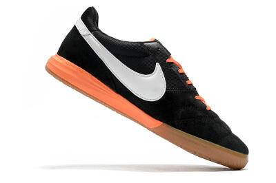 Men's Nike Premier 2 Sala IC Indoor & Futsal Low-Tops Football Shoes - Black/White/Brown