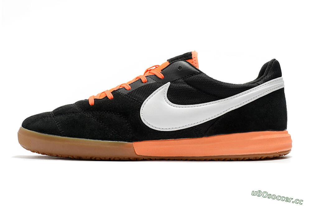 Men's Nike Premier 2 Sala IC Indoor & Futsal Low-Tops Football Shoes - Black/White/Brown 0