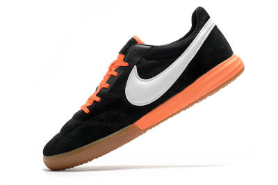 Men's Nike Premier 2 Sala IC Indoor & Futsal Low-Tops Football Shoes - Black/White/Brown