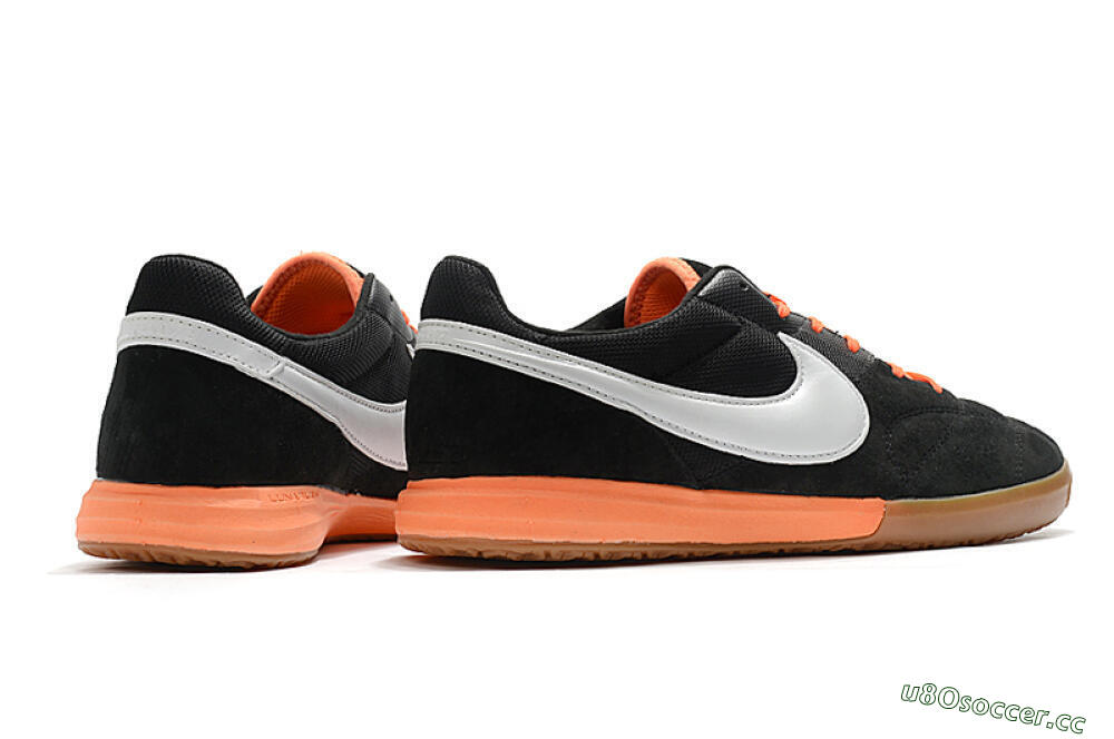 Men's Nike Premier 2 Sala IC Indoor & Futsal Low-Tops Football Shoes - Black/White/Brown 6